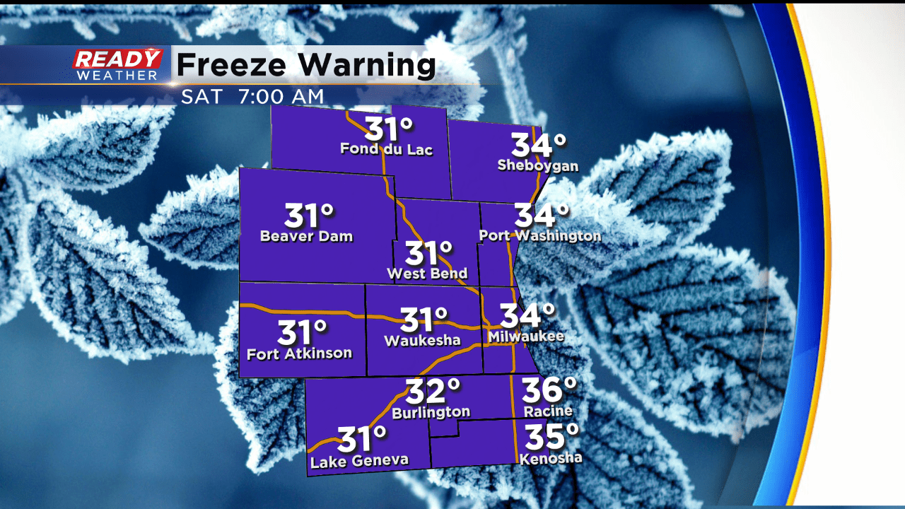 Rapid temp drop arrives Friday; freeze warnings issued